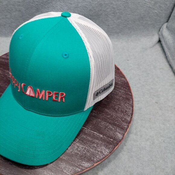 Columbia Happy Camper Trucker Hat Adjustable Mesh Back Outdoor Life Hiking - Picture 2 of 11
